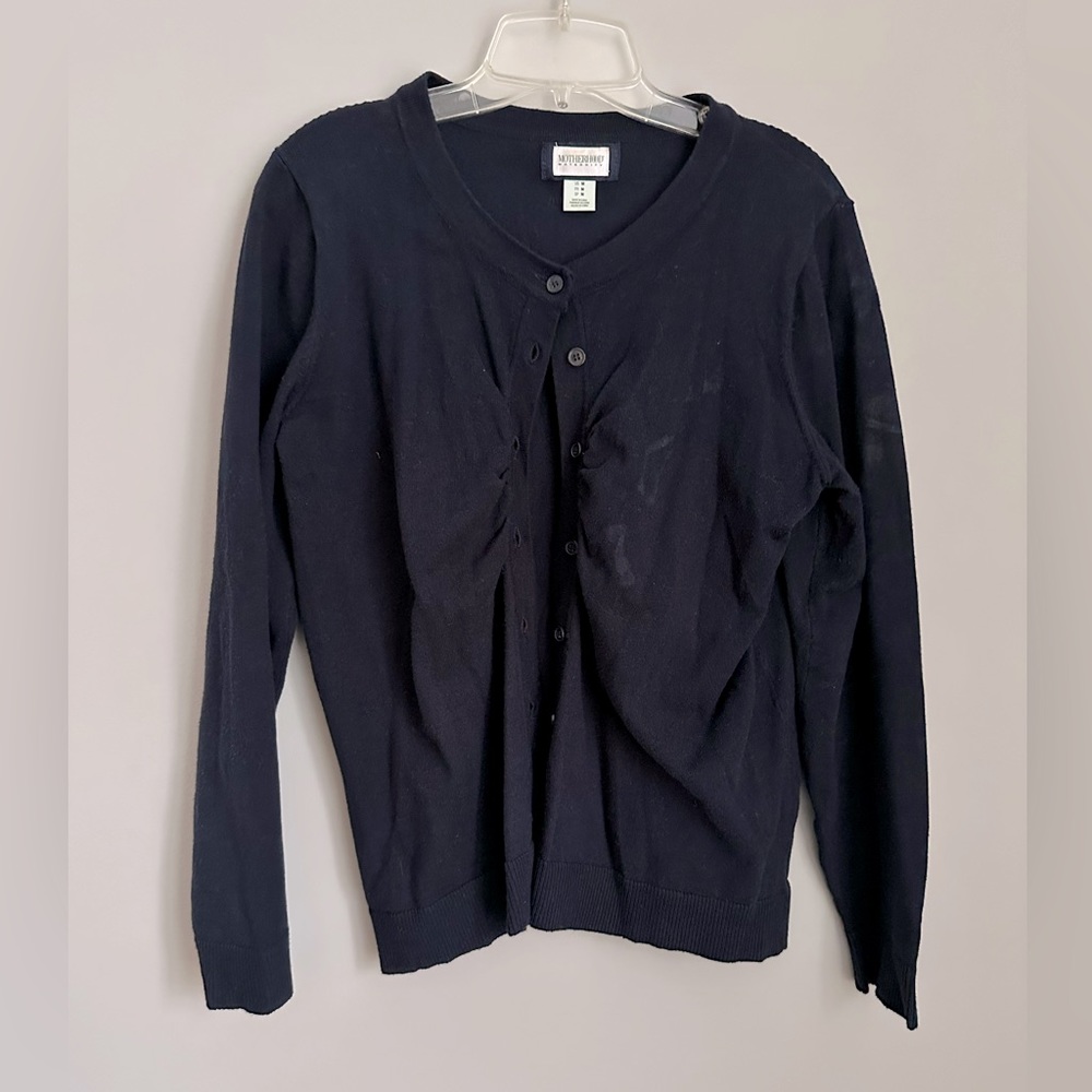 Motherhood Maternity navy blue cardigan. Size medium